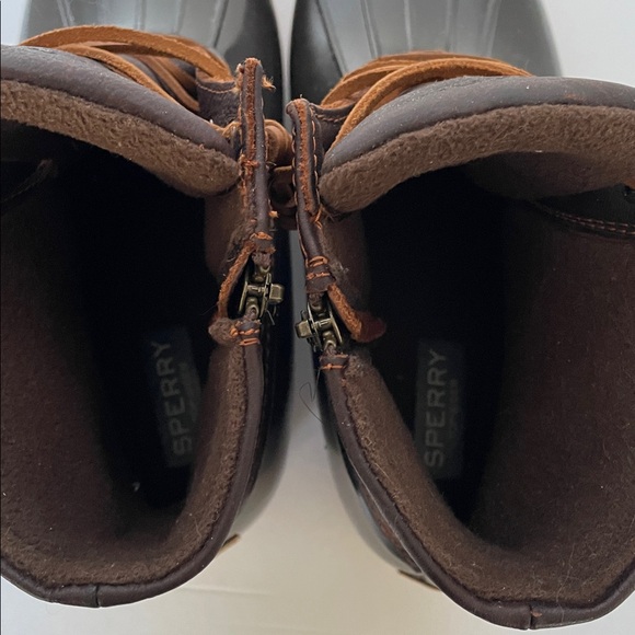 Sperry Women’s Brown Waterproof Rubber Duck Boots Size 10M - Picture 8 of 9